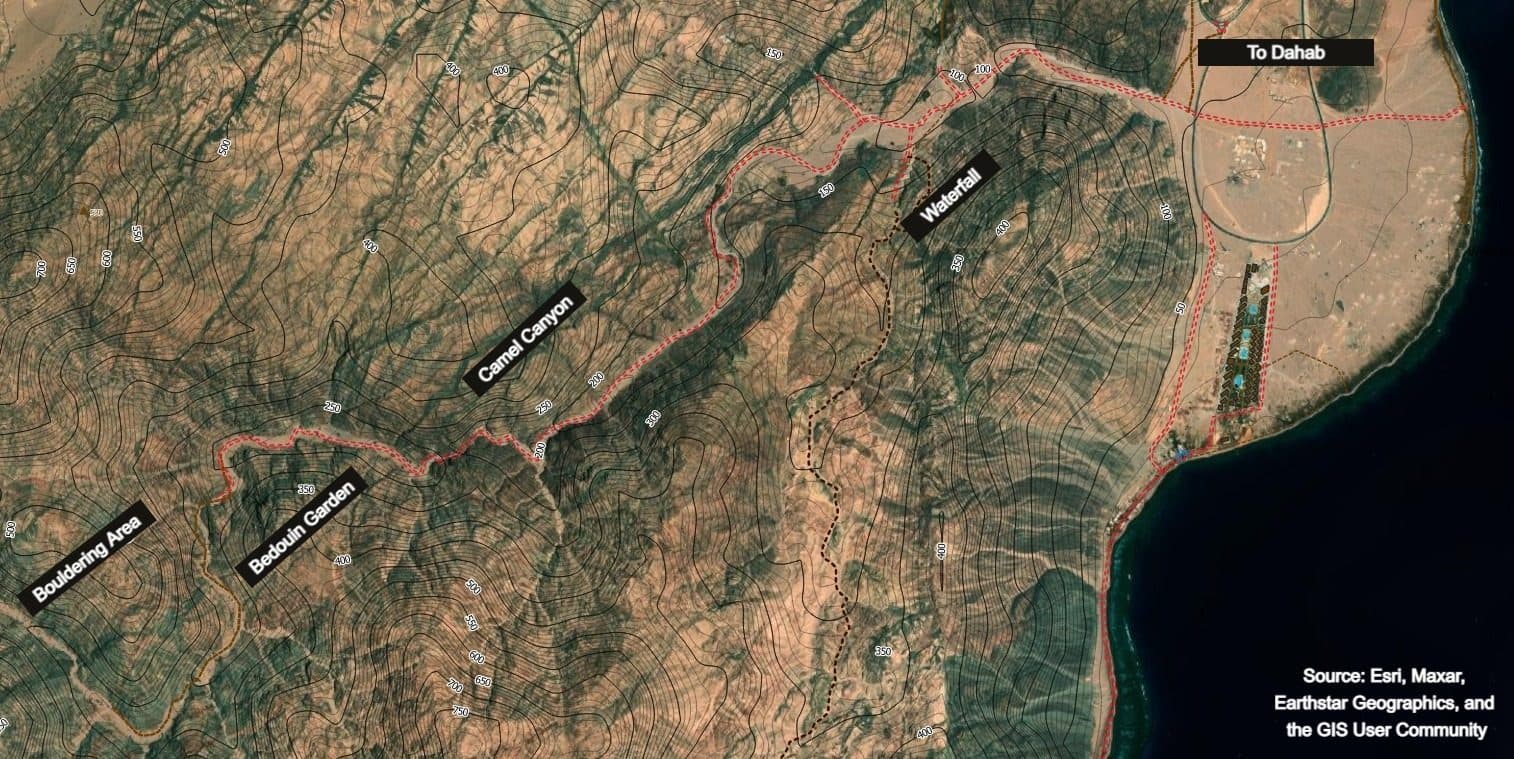 Wadi Gnai access map