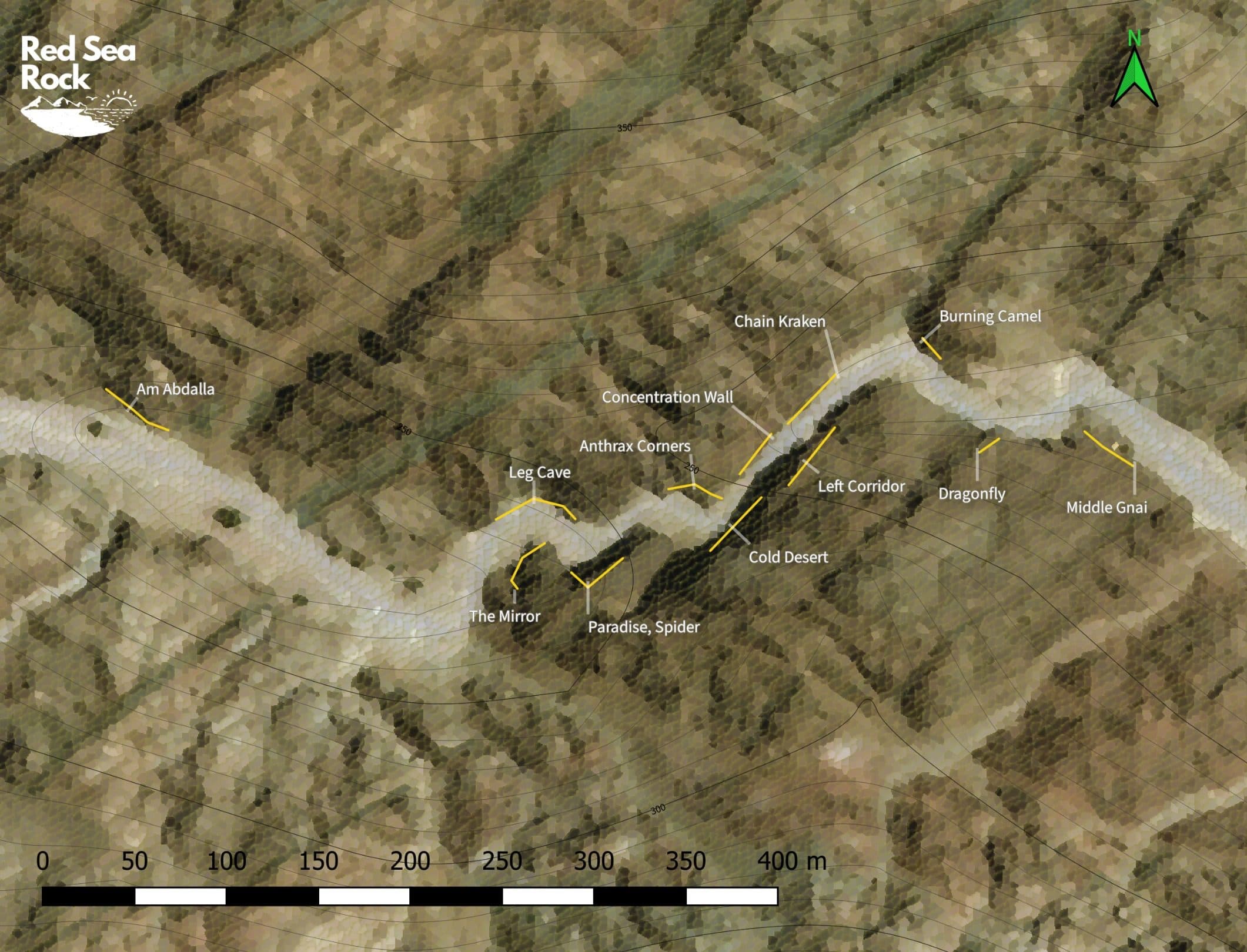 Camel Canyon walls overview