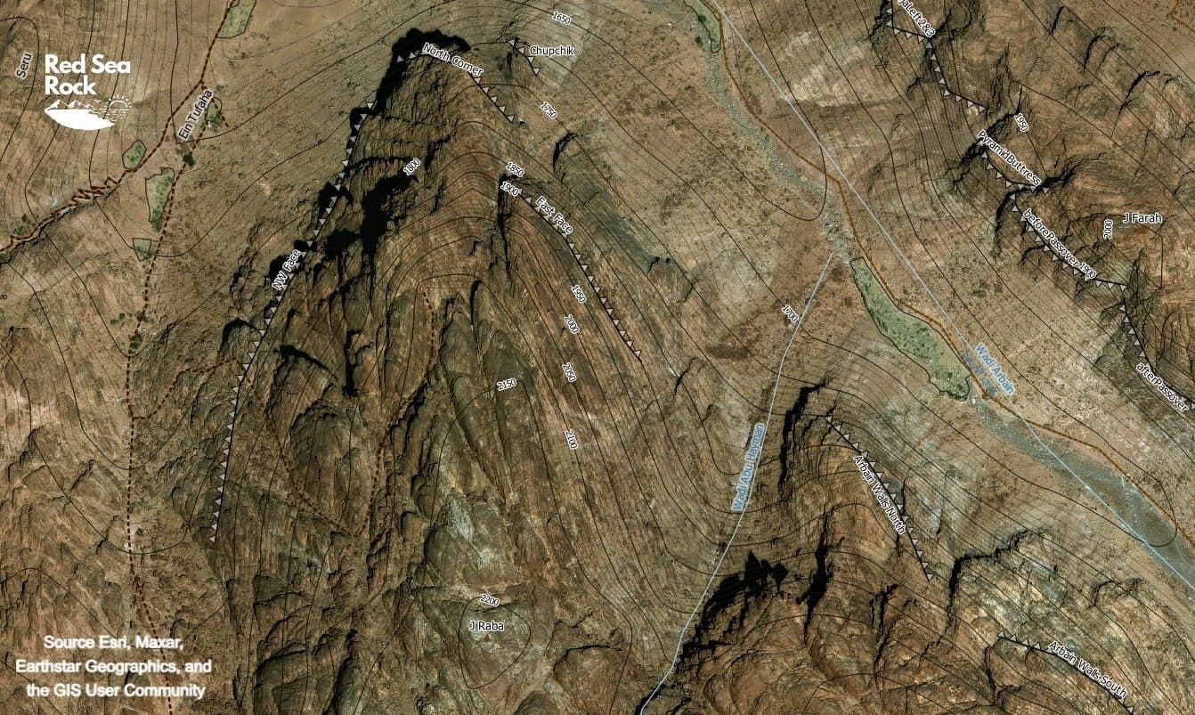 Jebel Rabba walls overview