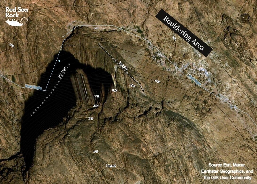 Jebel Banat walls overview