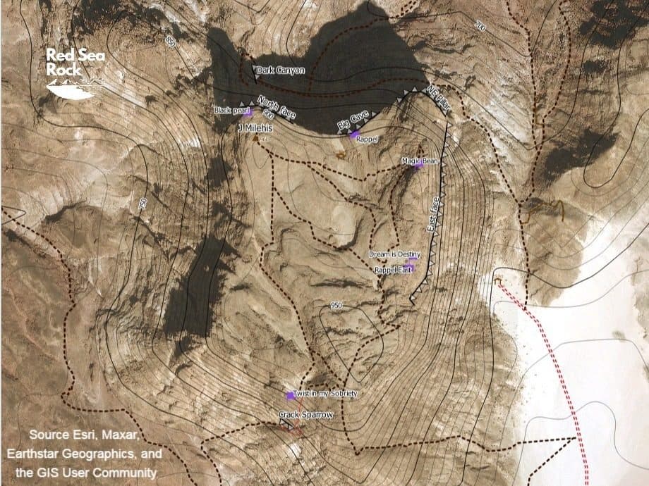 Jebel Milehis walls overview