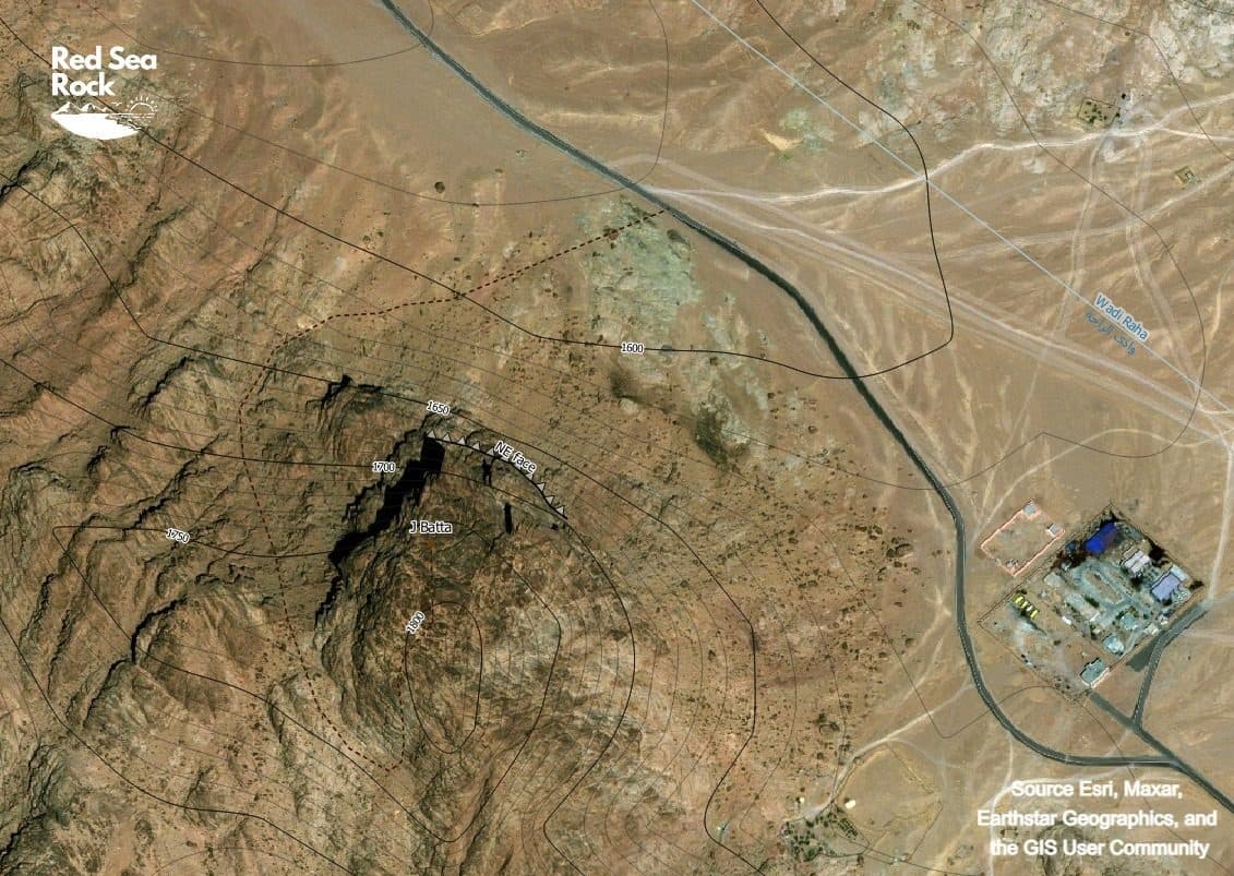 Jebel Batta walls overview