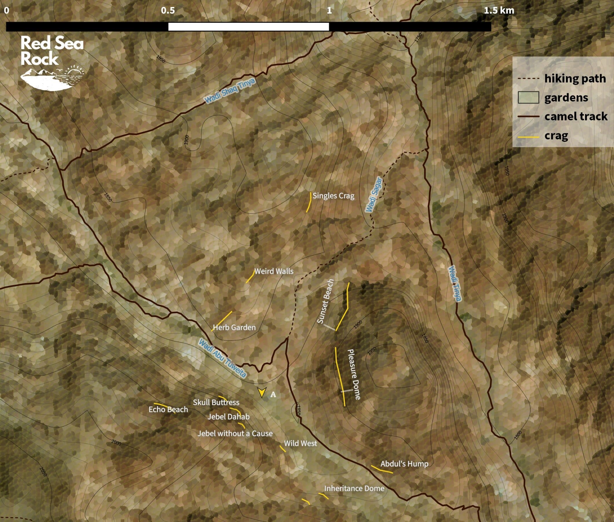 Wadi Abu Tuweita walls overview