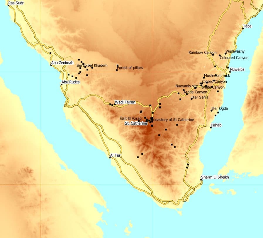 St Catherine access map