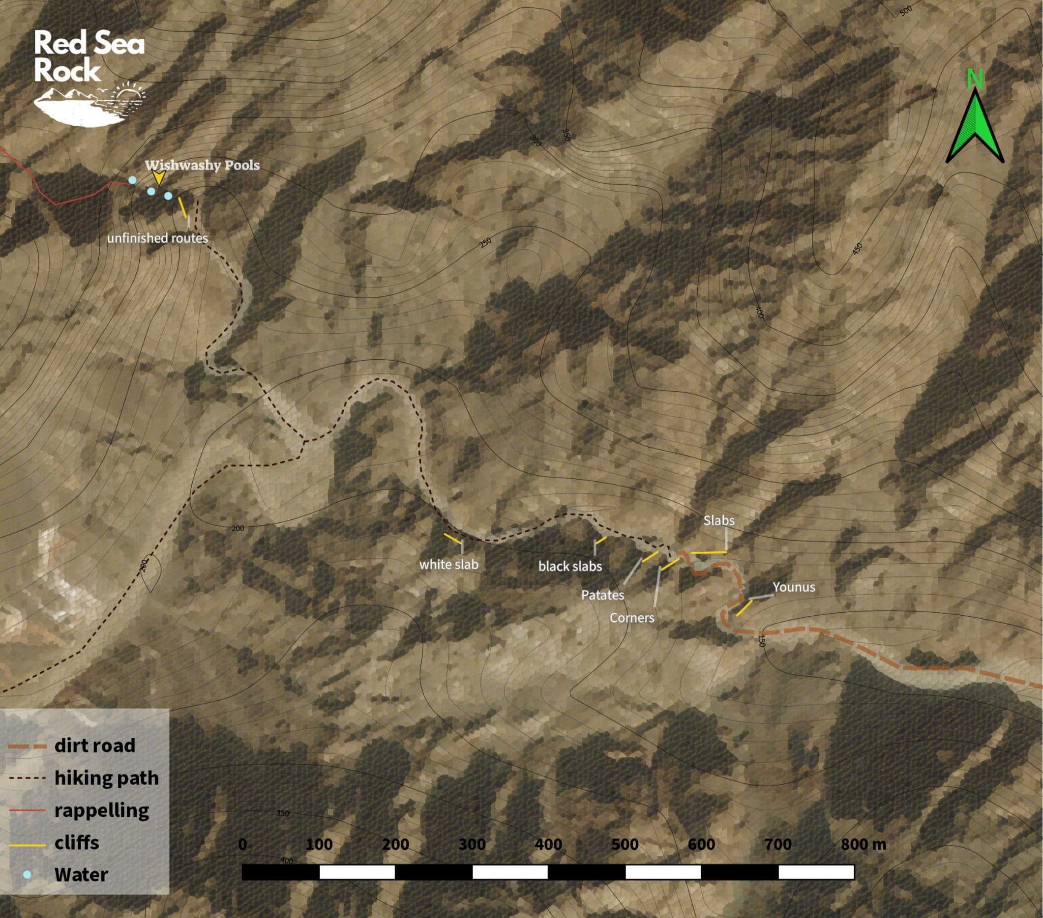 Younus Crag walls overview