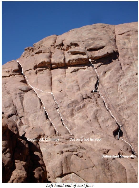 Topo: Jebel Abu Mahshour East Face left part