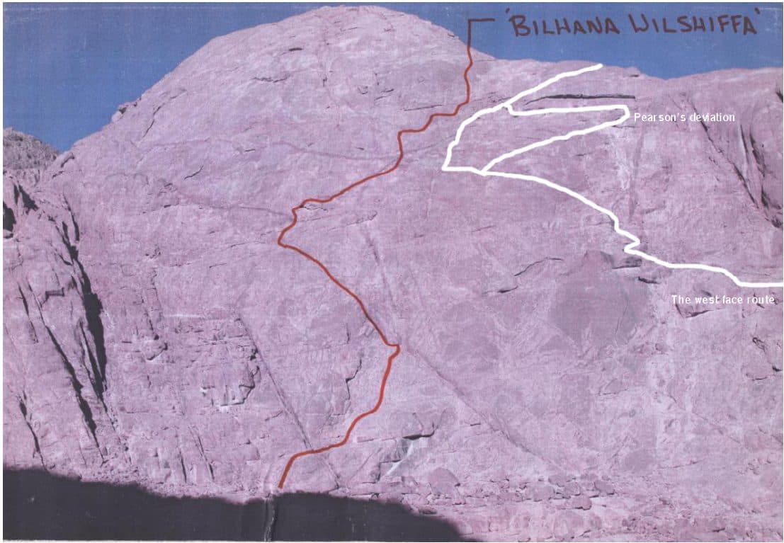Topo: Jebel Abu Mahshour West Face